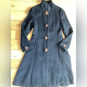 Angora Coat with fur accents Accents